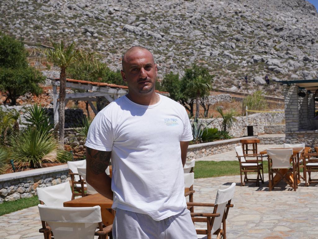 Agia Marina bar manager Ilias Tsavaris located Dr Michael Mosley’s body. Picture: Getty Images