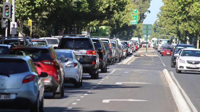Traffic congestion on Adelaide roads is a common sight. Picture: NCA NewsWire / Kelly Barnes