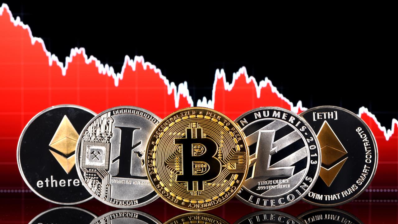 Cryptocurrencies have taken a hit since a major market crash. Picture: The Daily Telegraph