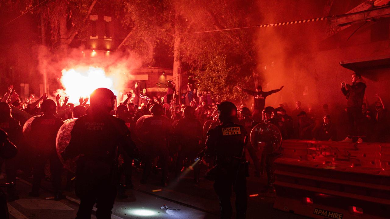 It was chaos on the streets. Picture: NewsWire/Diego Fedele