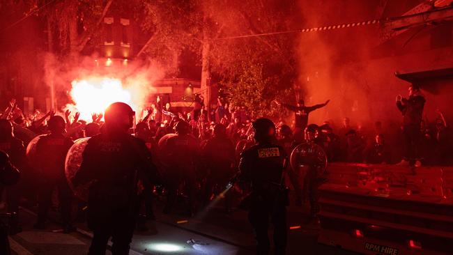 It was chaos on the streets. Picture: NewsWire/Diego Fedele