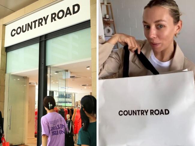 Save at Country Road. Picture: Britta Campion/The Australian, TikTok/@mikkinucifora_.