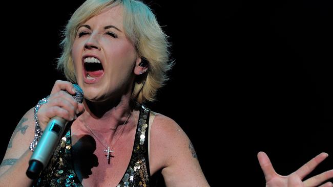 Dolores O'Riordan performing in Barcelona. Picture: AFP.