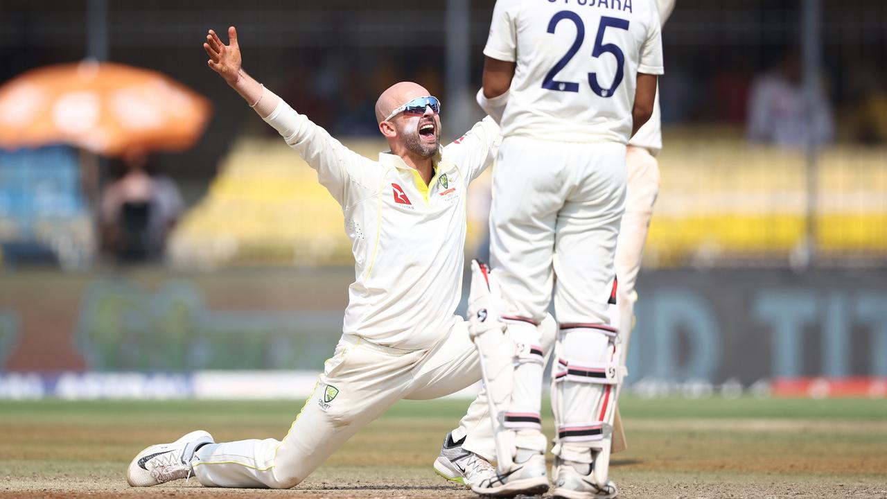 Nathan Lyon became the first bowler in history to take multiple eight-wicket hauls in India. (Photo by Robert Cianflone/Getty Images)