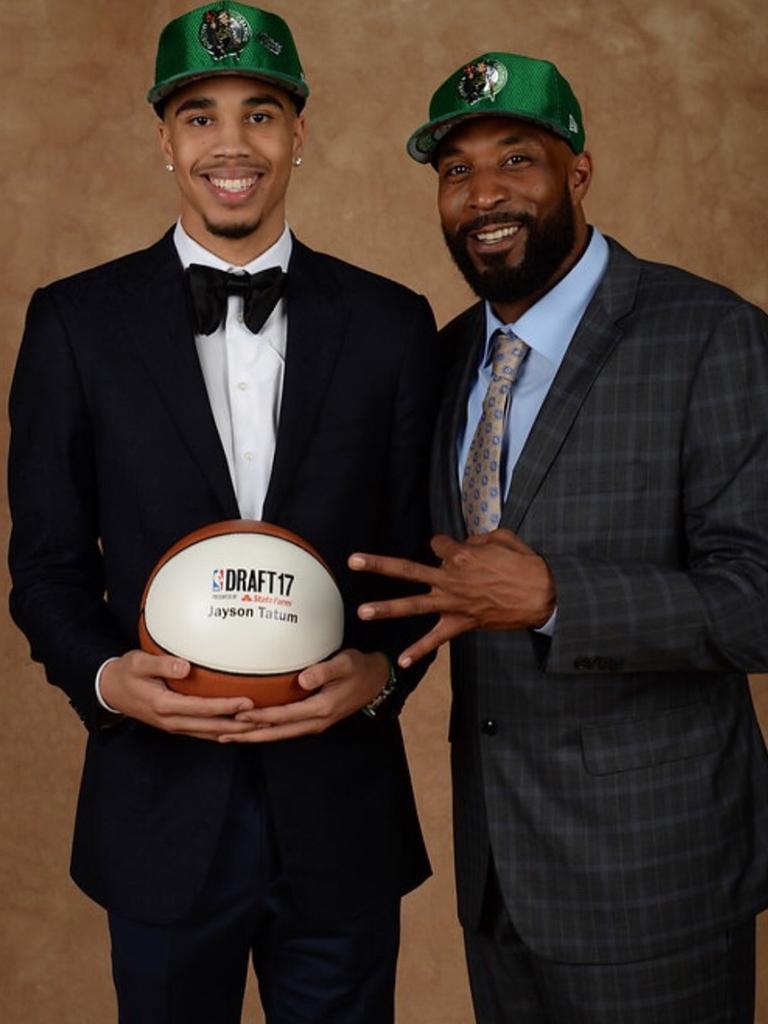 Jayson and Justin Tatum on NBA Draft day,