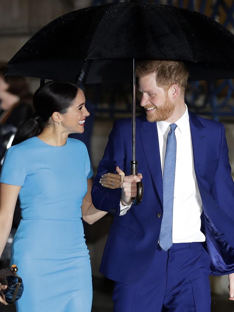 Prince Harry and Meghan. Picture: AP Photo/Kirsty Wigglesworth