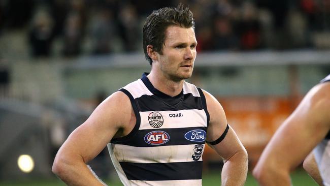 The form of Geelong and Patrick Dangerfield has dipped in the past three weeks. Picture: Wayne Ludbey