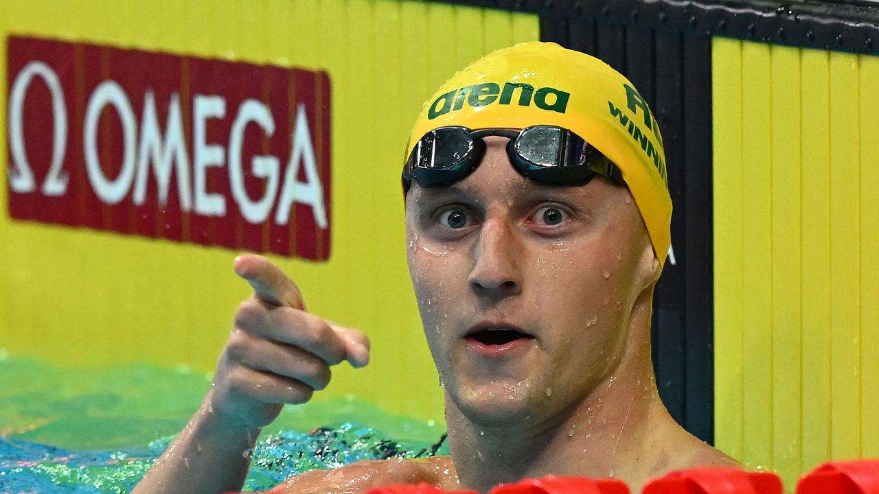 Kyle Chalmers found inspiration for his fast time from watching Elijah Winnington win gold in the 400m freestyle. Picture: Getty Images