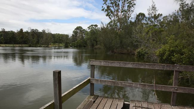 Deepwater Park in Milperra, where police are searching for evidence leading to Mejid Hamzy’s killers. Picture: AAP Image/Robert Pozo