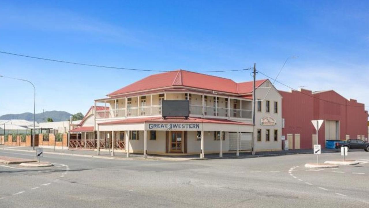 The Great Western Hotel at the corner of Stanley and Denison Streets, Rockhampton City.