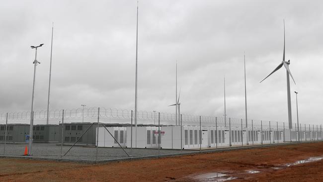 The Tesla battery site and Hornsdale wind farm. Picture: AAP Image/David Mariuz