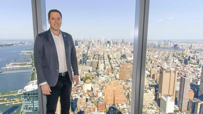 Founder of Australian company, Scale Facilitation, David Collard in the One World Trade Center office. Pic Abby Holden