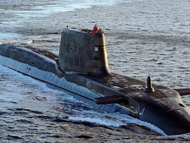 Astute class submarine HMS Ambush is pictured during sea trials near Scotland. Ambush, second of the nuclear powered attack submarines, was named in Barrow on 16 December 2010 and launched on 5 January 2011.