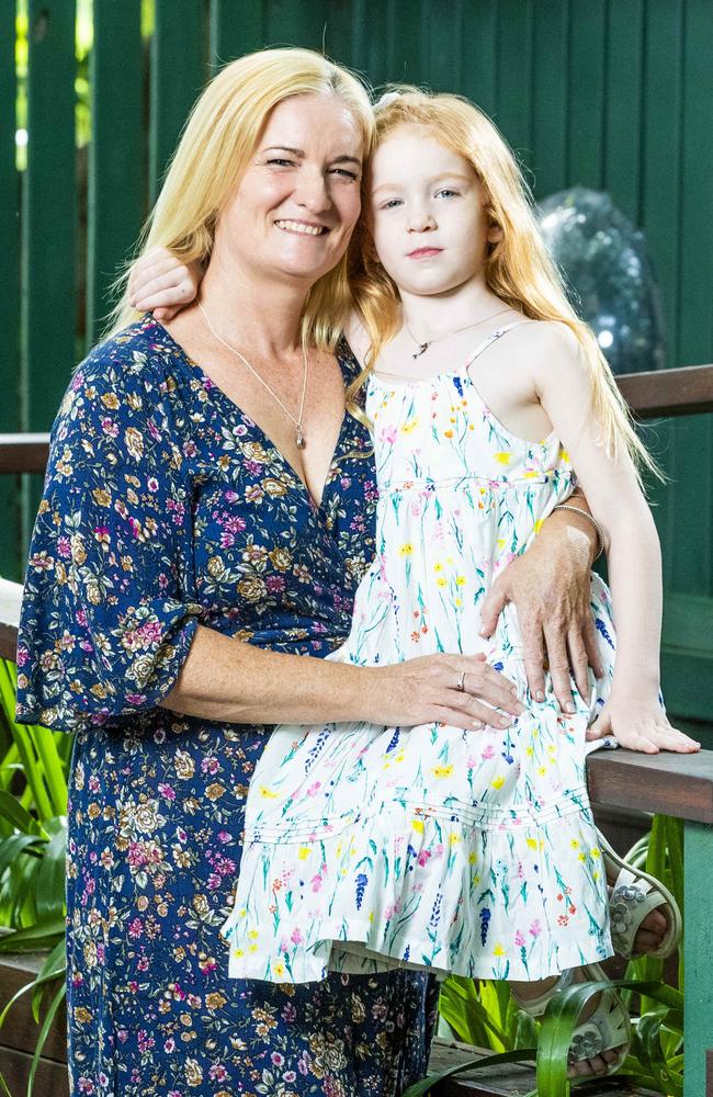 Single mum Belinda Wilson with her five-year-old daughter Layla who was conceived using donor sperm. Picture: Richard Walker