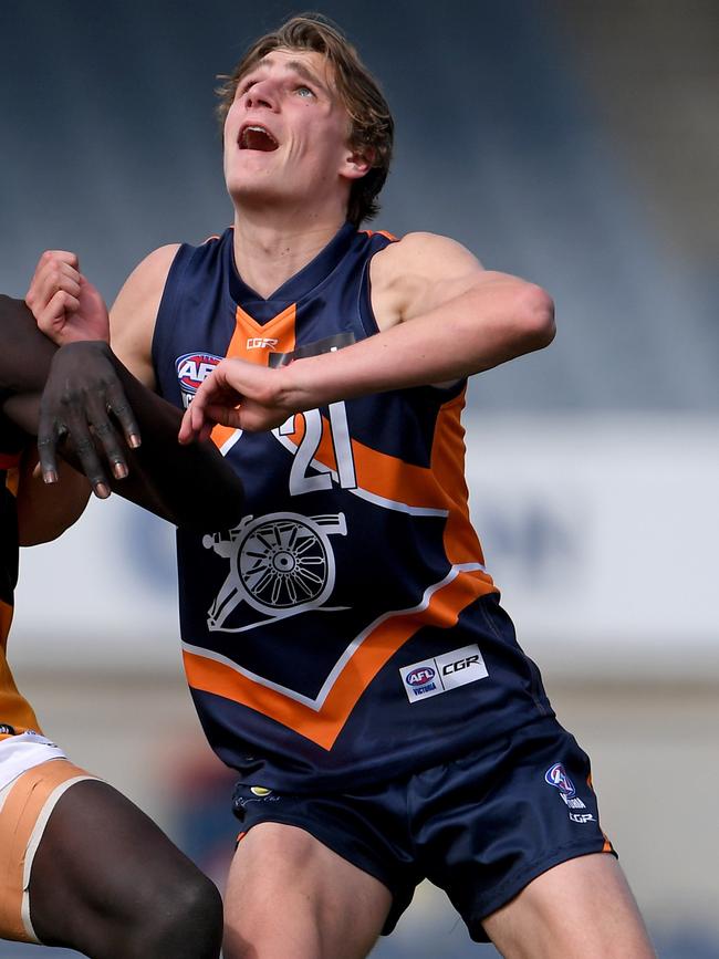 Essendon draftee Harry Jones in action for Calder Cannons. Picture: Andy Brownbill