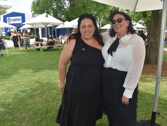 Guests in striking racewear at Penfolds Derby Day at the Flemington Racecourse on Saturday, November 02, 2024: