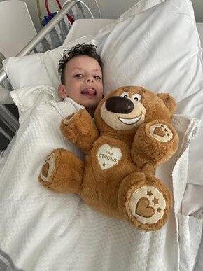 Jacob was in a coma for 27 hours after he had gone into cardiac arrest. Picture: Supplied