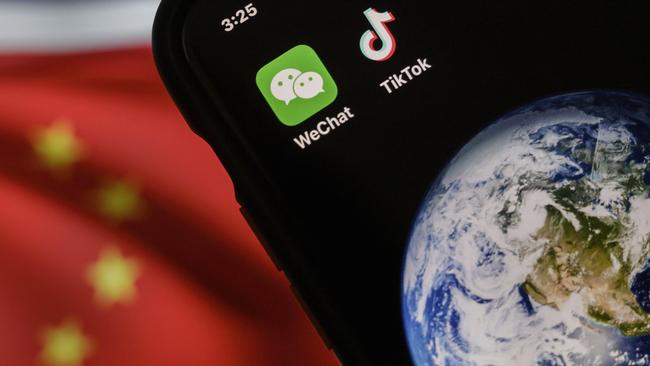 Discussion topics on popular app WeChat are monitored closely by Chinese authorities. Picture: Getty Images