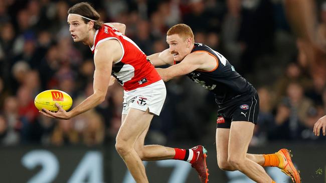 Hunter Clark has played 68 games for St Kilda since being the No.7 pick in the 2017 draft. Picture: Getty Images