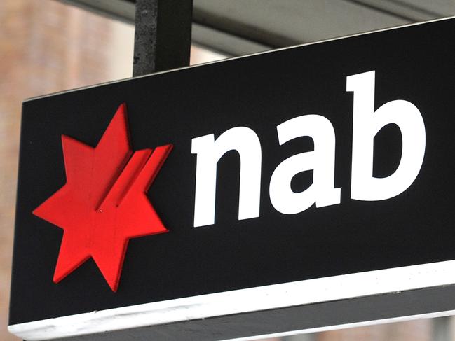 NAB (National Australia Bank) bank signage in Sydney, Friday, Dec. 16, 2016. (AAP Image/Joel Carrett) NO ARCHIVING