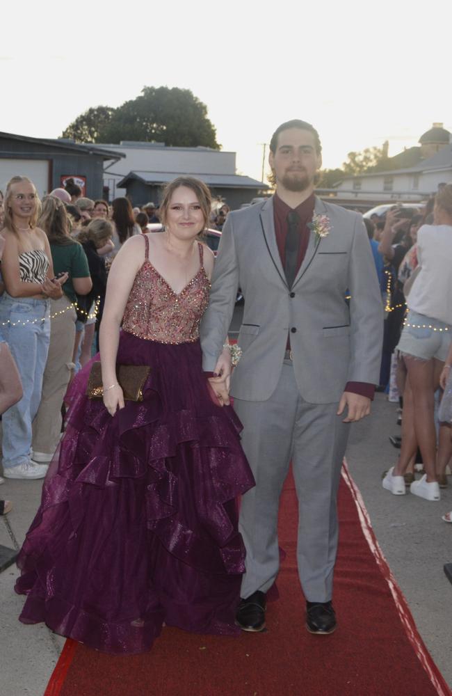 Warwick State High School graduates (from left) Emma and Cameron at Warwick RSL on November 17, 2023. Photo: Jessica Klein