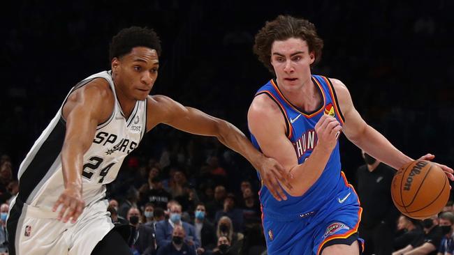 Josh Giddey cannot be stopped. Picture:(Photo by Zach Beeker/NBAE via Getty Images