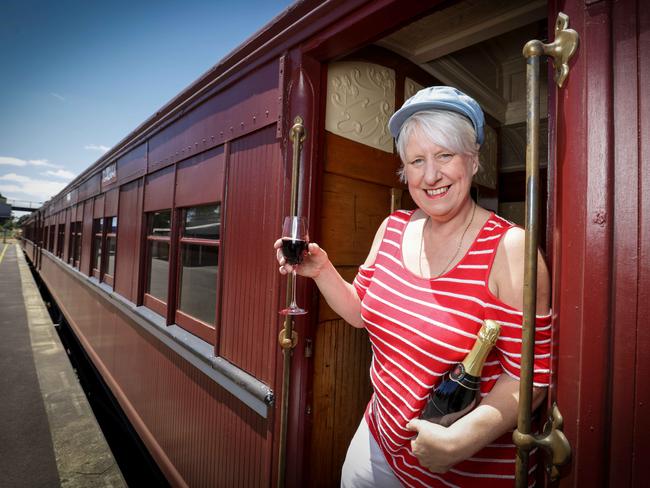 Marlene Hoff is hosting the The Mornington Express Wine &amp; Dine Train event during the Melbourne Food &amp; Wine Festival. Picture: Nicole Cleary