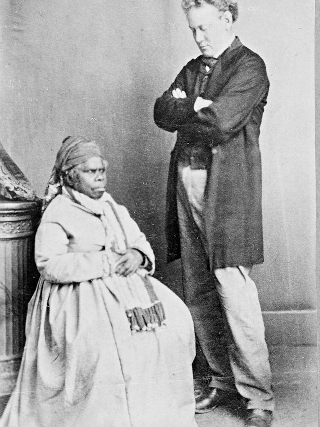 Truganini with Bruny Island settler John Woodcock Graves. Picture: State Library of Tasmania