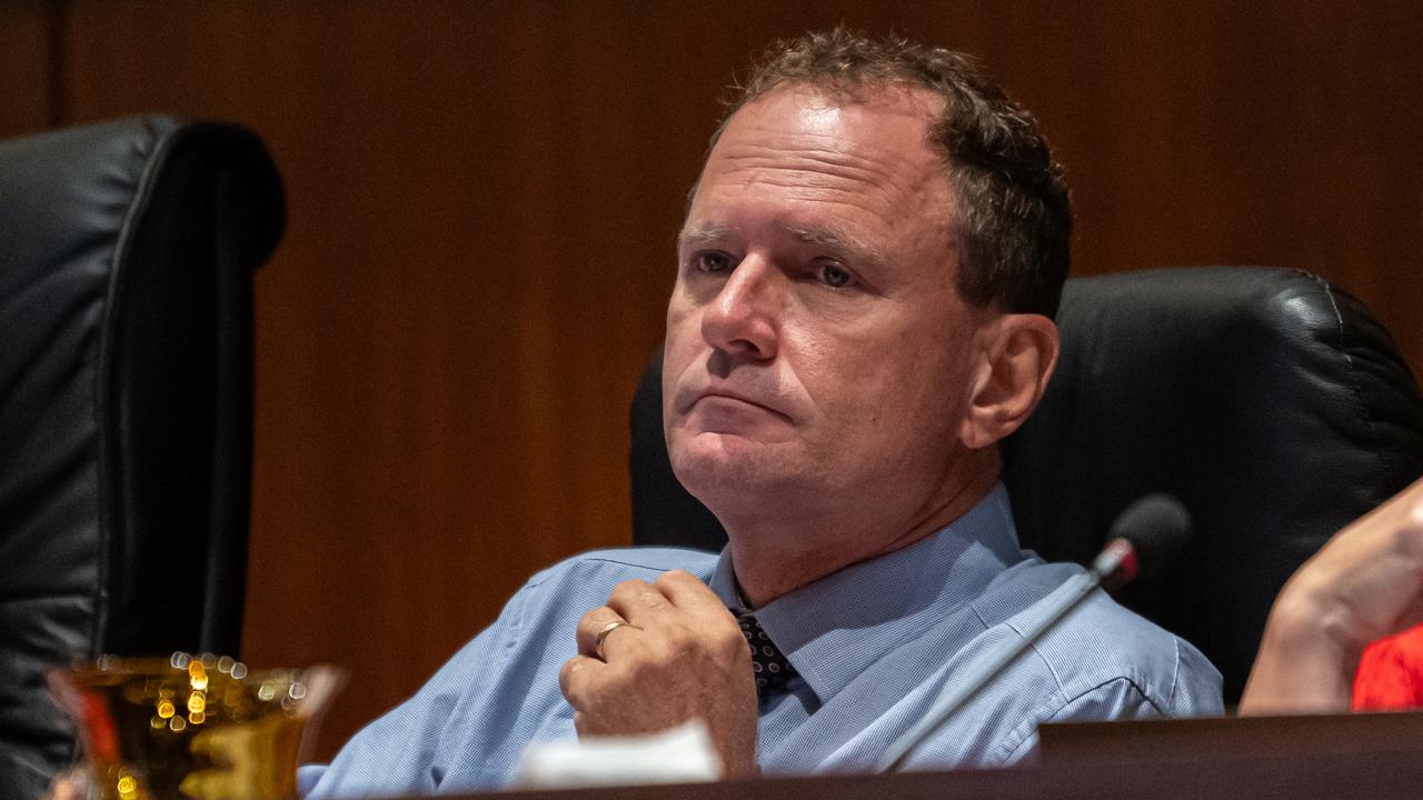 Cairns Regional Council CEO John Andrejic hardly spoke during Council’s 43-minute ordinary meeting on Wednesday. Picture Emily Barker.