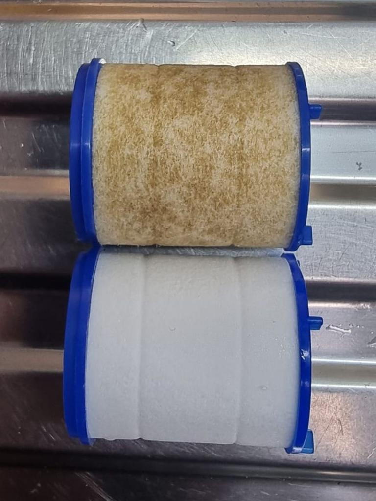 Nanango resident Bev Gardner shared a photo of her water filter after only seven days in use.