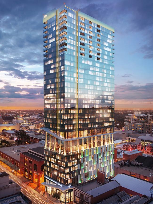 Construction of the $140 million Sofitel hotel and Luminesque apartments will commence next month. Picture: Supplied