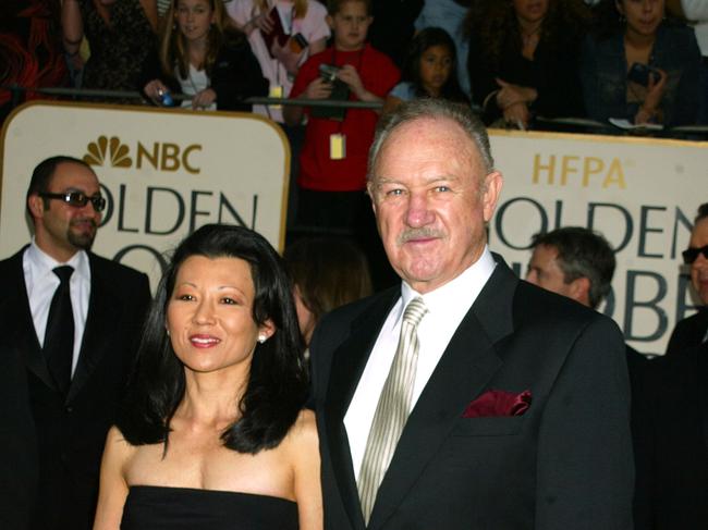 Gene Hackman and wife Betsy Arakawa were found dead along with their beloved dog Zinna. Picture: WireImage