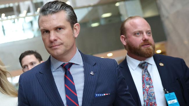 Pete Hegseth, US President-elect Donald Trump's nominee for Secretary of Defence, arrives for a meeting in Washington DC. Picture: Getty Images via AFP