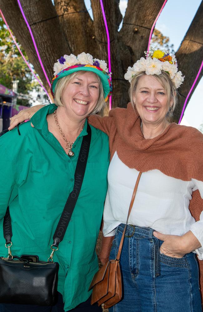 Erica Fredericksen (left) and Jane Clifford at the Toowoomba Carnival of Flowers Festival of Food and Wine, Sunday, September 15, 2024. Picture: Bev Lacey