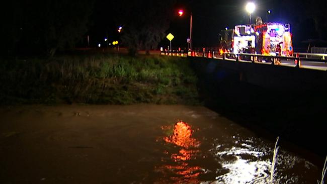 A 69-year-old farmer has died after he was swept away in floodwaters near Killarney. Picture: 7 News