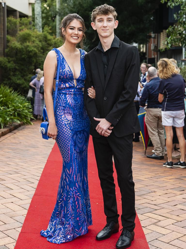 Arabella Schutt and Fynn Perry at Fairholme College formal, Wednesday, March 29, 2023. Picture: Kevin Farmer