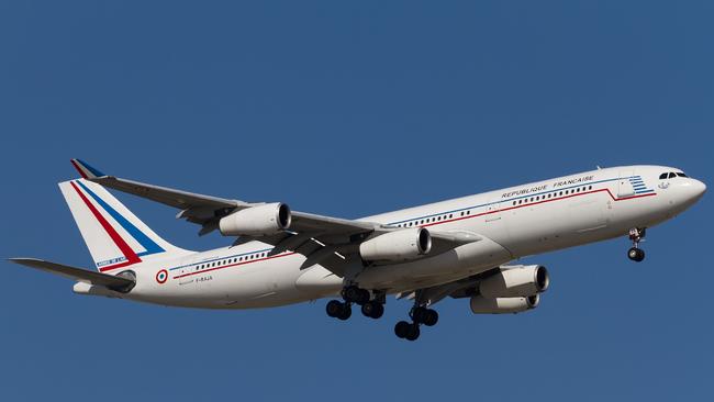 Not wanting to be seen flying the world in an American-made jet, France’s President Francois Hollande arrived in Brisbane in this French air force Airbus A340. How patriotic.