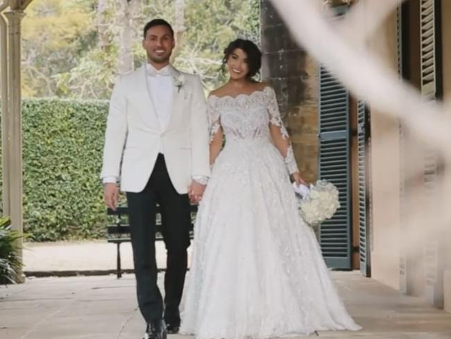 Salim and Aysha Mehajer on their lavish wedding day.