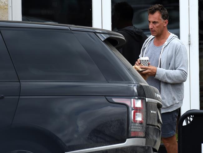 Antony Catalano gets his morning coffee after his shock exit as chief of Domain. Picture: Nicole Garmston