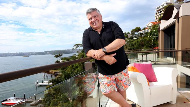 John Symond at his home, considered one of the most desired houses in the country. Picture: Supplied