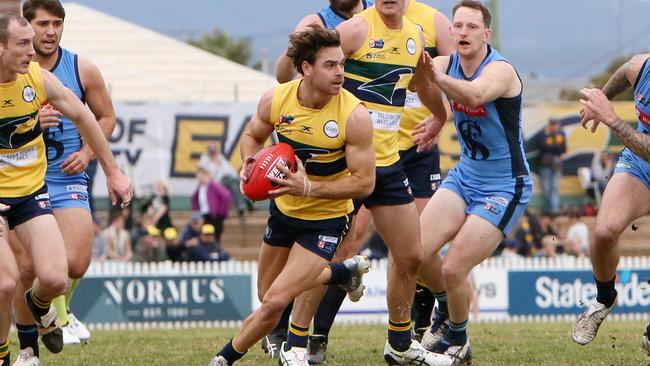 Jordan Foote was the Eagles’ best and fairest in 2019. Picture: AAP/Emma Brasier