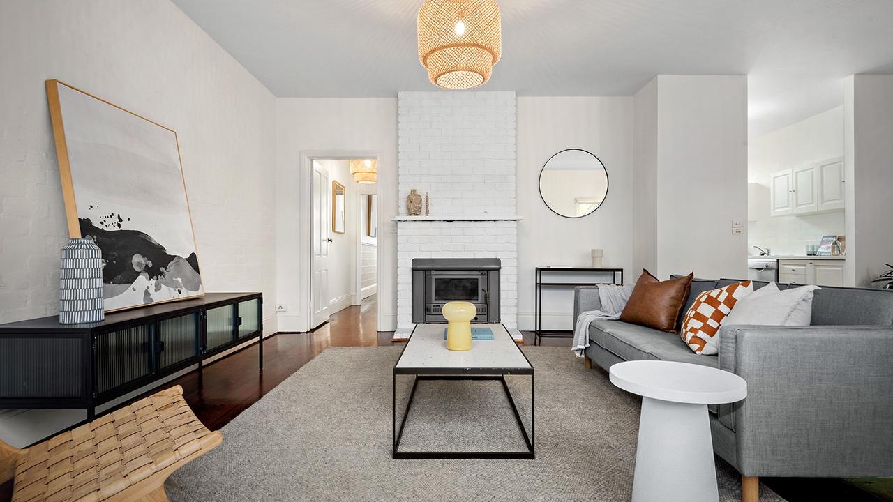 Inside Dunkley’s property in Port Melbourne.