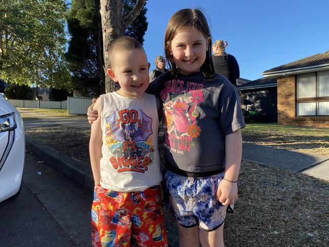 Frankie Rea (right) and Rocco Rea (left) wrote a letter and bought flowers for the family.