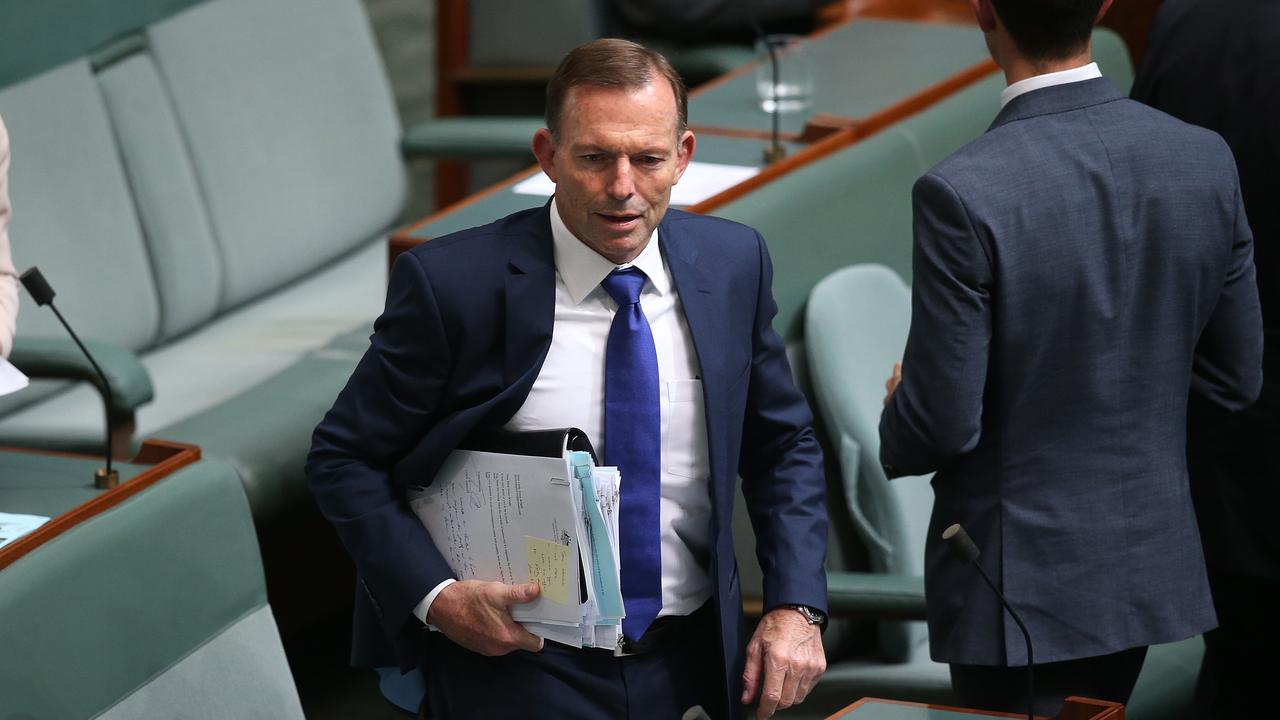 Tony Abbott chose to leave the chamber rather than vote for same-sex marriage. Picture: Kym Smith