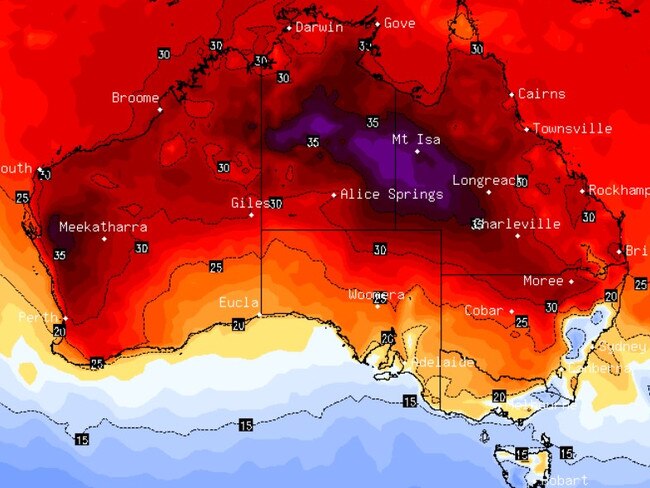 Temperatures have soared across the country. Picture: Stormcast.