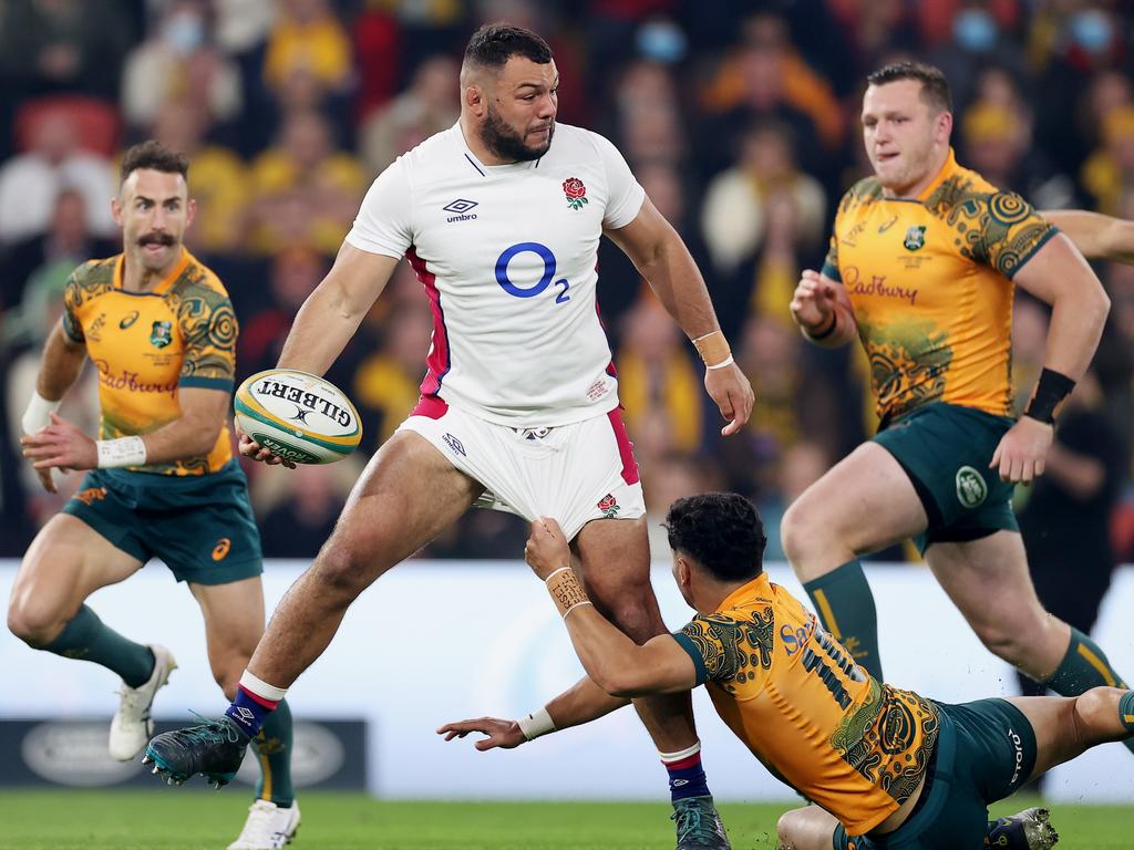England prop Ellis Genge wasn’t afraid to bait the Wallabies. Picture: Cameron Spencer / Getty Images