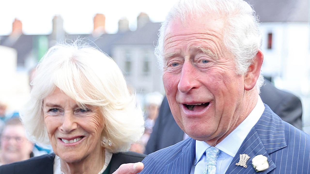 Prince Charles, Prince of Wales and Camilla, Duchess of Cornwall, as they visit Bangor open air market. Picture: Chris Jackson/Getty Images.