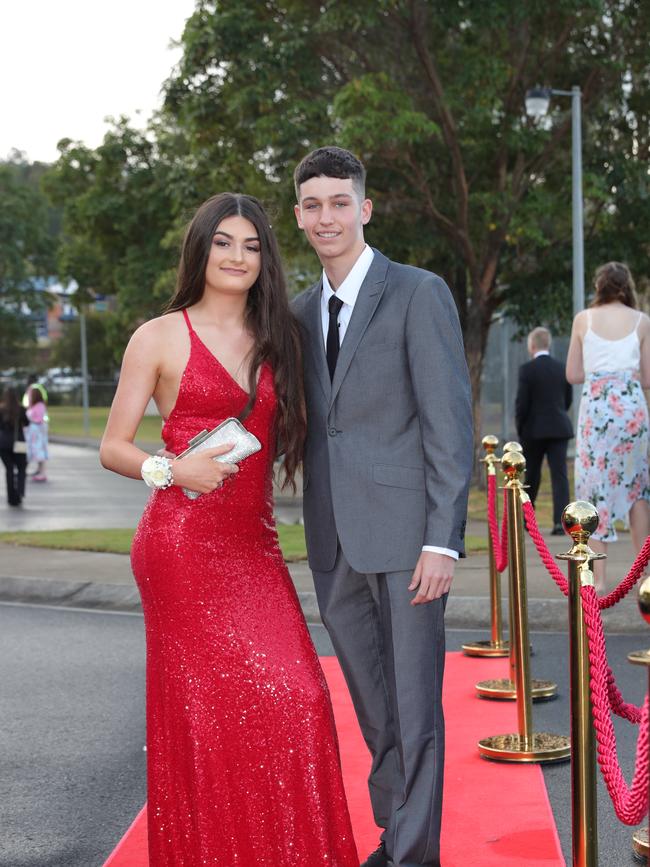 Pacific Pines High formal, at the school. Haylee Hewitt & Christian Maclean Picture Glenn Hampson
