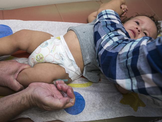 A passionate Facebook post by a Toronto mother has galvanised anger against parents who choose not to vaccinate their children. Picture: AP Photo/Damian Dovarganes