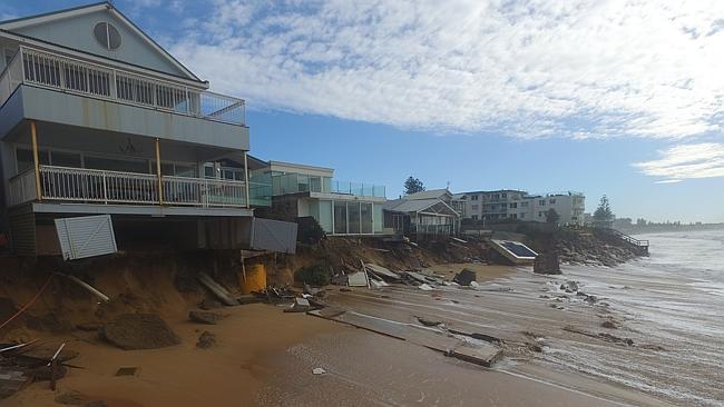 Devastation caused by severe storms at Collaroy on Sydney's northern beaches — coastal researchers warn it could be a reality on the Gold Coast if more isn’t done to combat erosion. Picture: AAP.